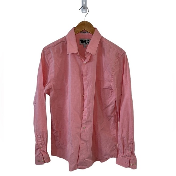 Express Pink Long Sleeve Button Up Shirt Size Large - Picture 1 of 3